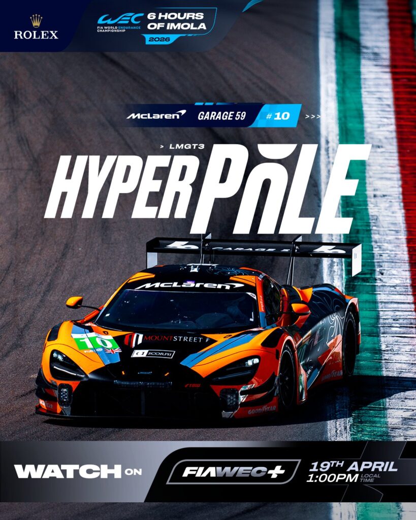 Qualifiche 6h di Imola 2026: Hyperpole position in LMGT3 per la McLaren #10!