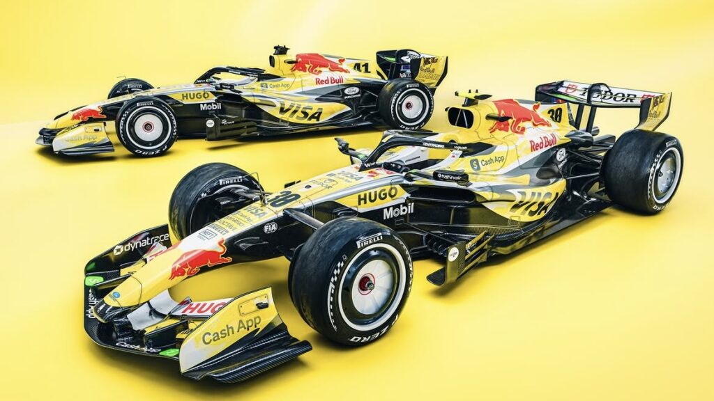 Racing Bulls si colora di giallo: Liam Lawson e Arvid Lindblad scenderanno in pista questo weekend con una speciale livrea one-off.